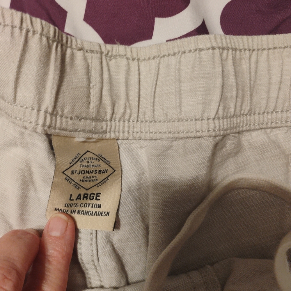 St. John's Bay Light Tan Cotton Pants